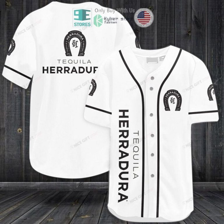 tequila herradura logo white baseball jersey 1 10039