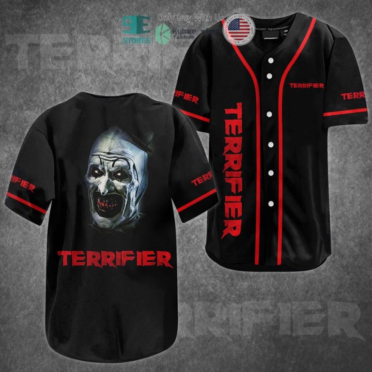 terrifier art the clown baseball jersey 1 40298