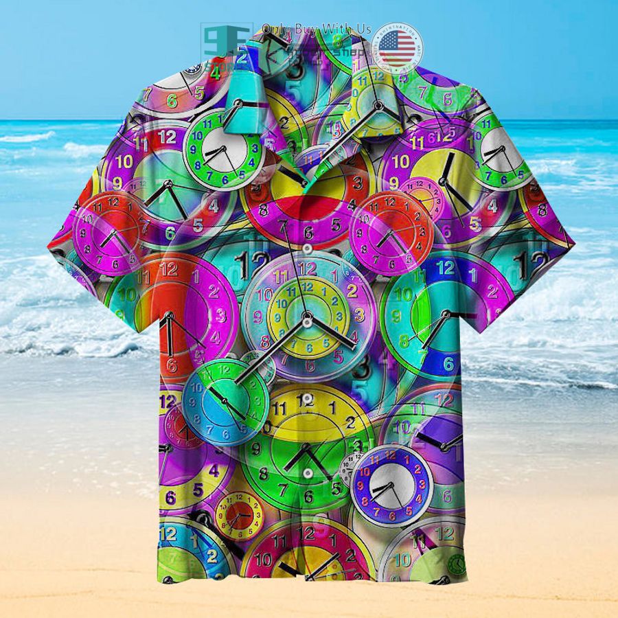the art of clock and hypnosis hawaiian shirt 1 3877