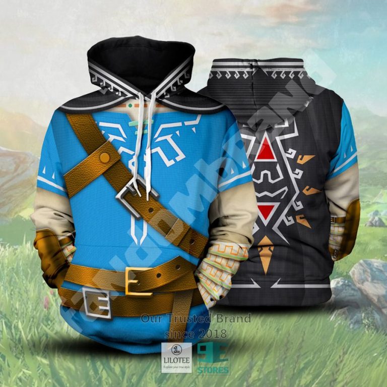 the legend of zelda link blue 3d hoodie 1 97697