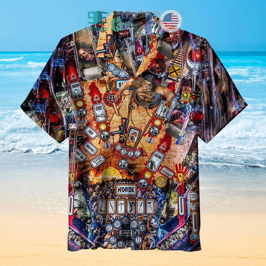the walking dead pinball hawaiian shirt 1 38093