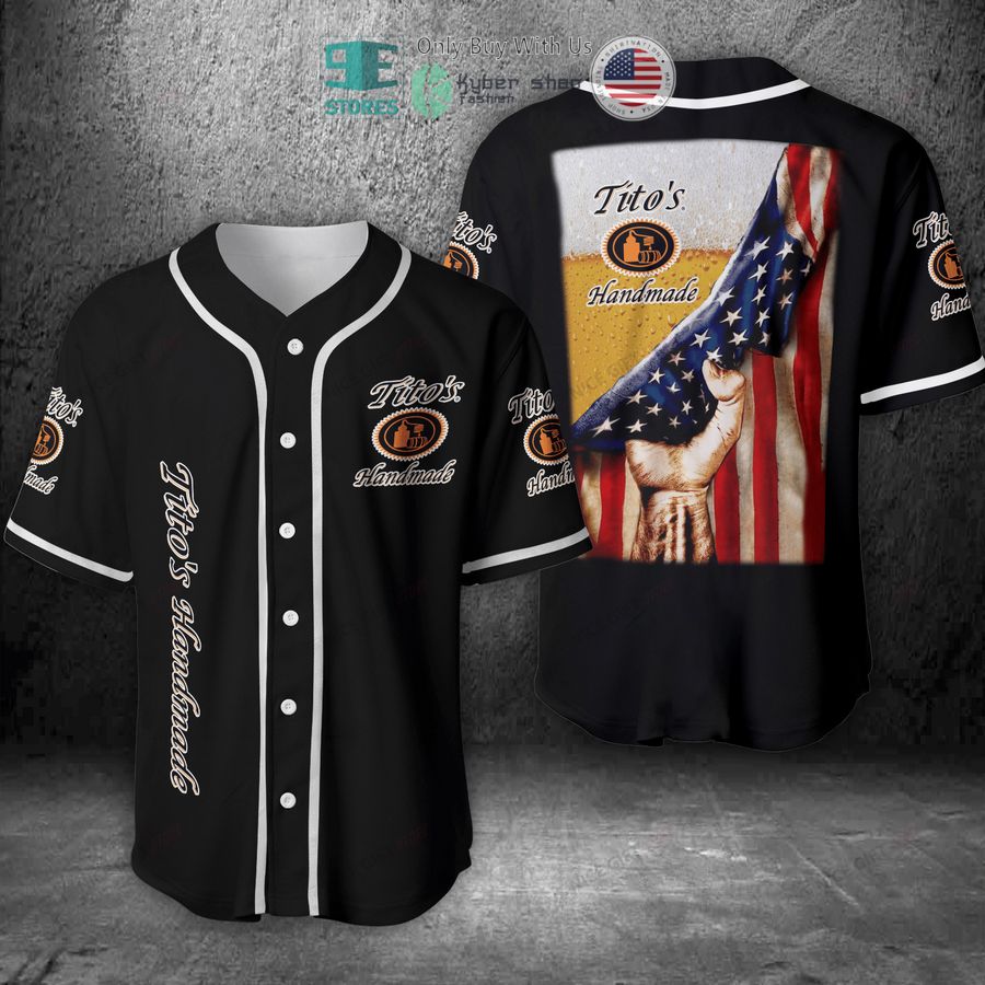 titos handmade vodka united states flag black baseball jersey 1 97529