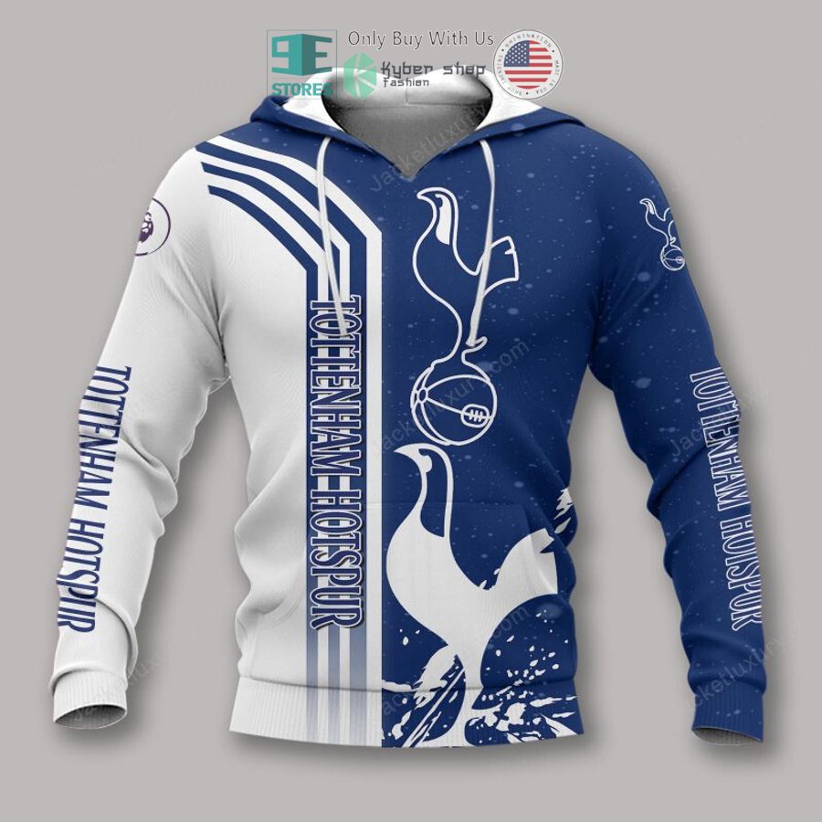 tottenham hotspur f c white blue 3d polo shirt hoodie 2 49158