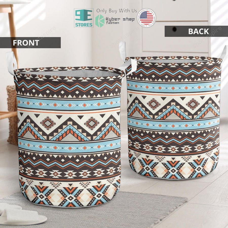 tribal striped seamless pattern laundry basket 2 27908