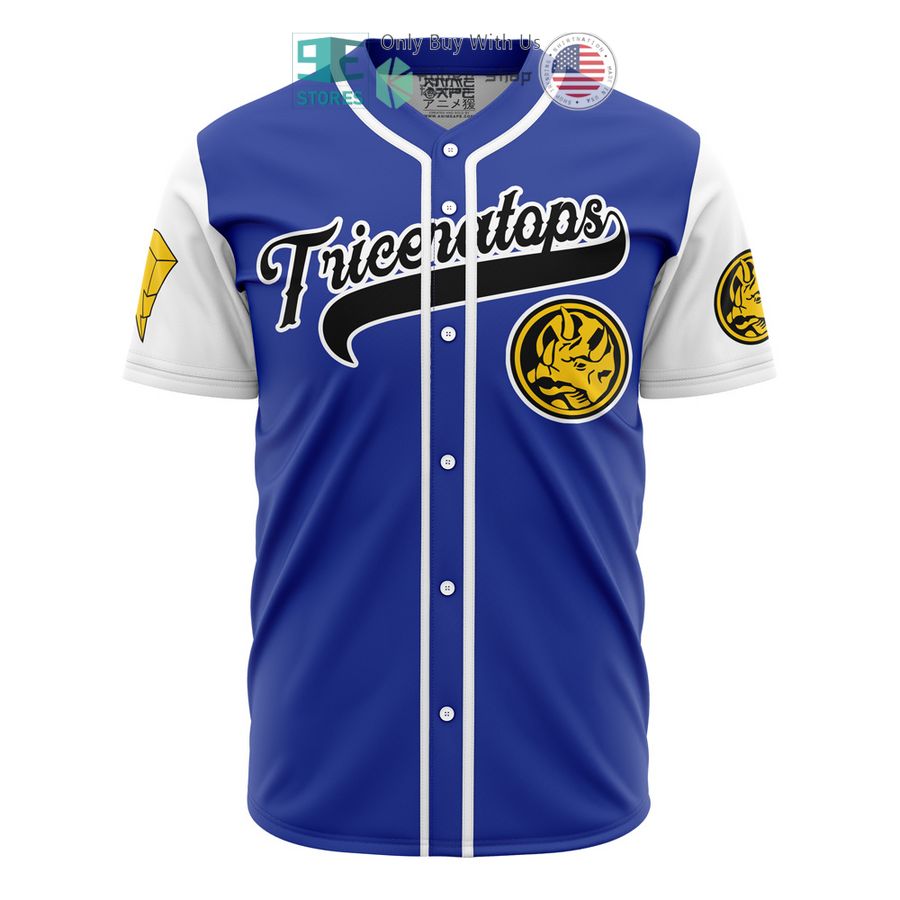triceratops blue power rangers baseball jersey 1 31685