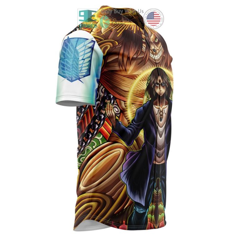 trippy eren yeager timeskip attack on titan baseball jersey 3 9859