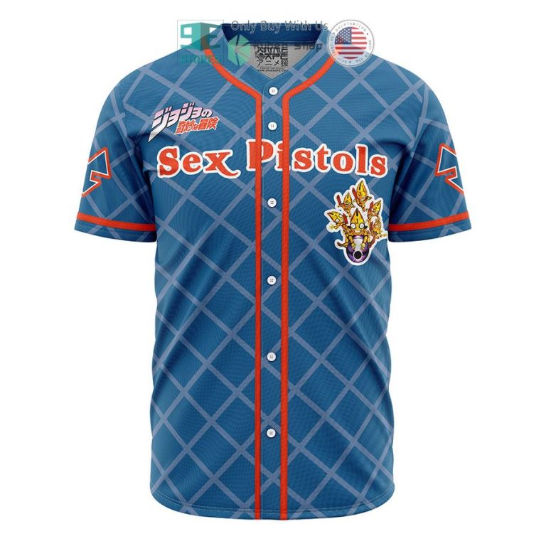 trippy guido mista six bullets jojos bizarre adventure baseball jersey 1 75333