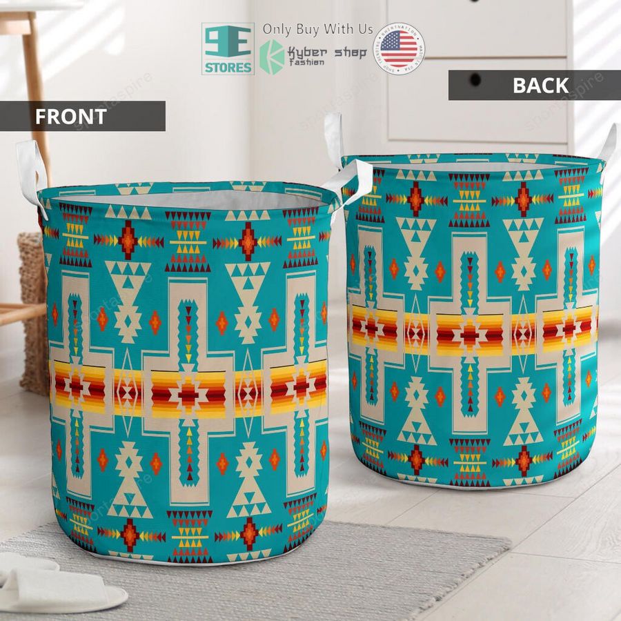 turquoise tribe design laundry basket 2 85784