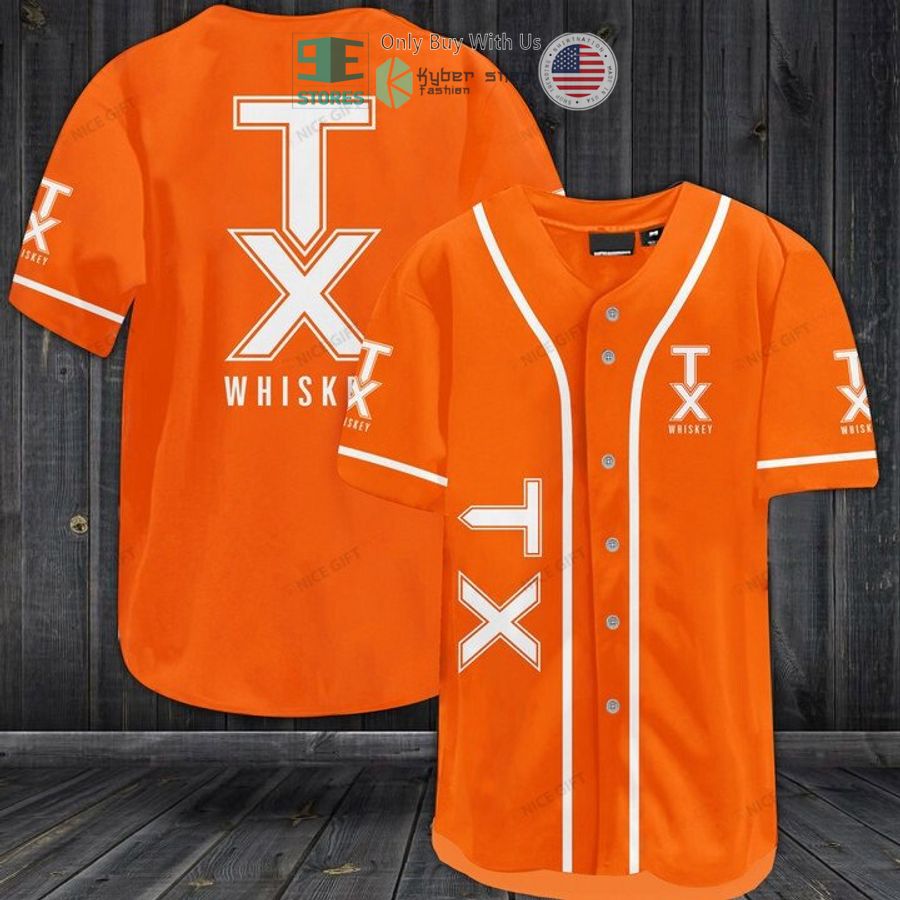 tx whiskeys logo orange baseball jersey 1 24608