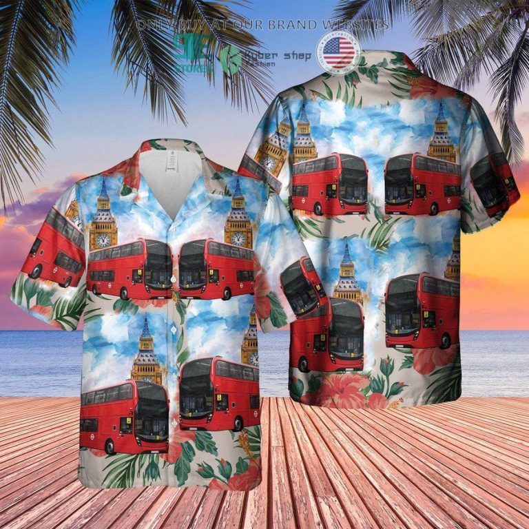 uk double decker bus big ben hawaiian shirt 2 44427