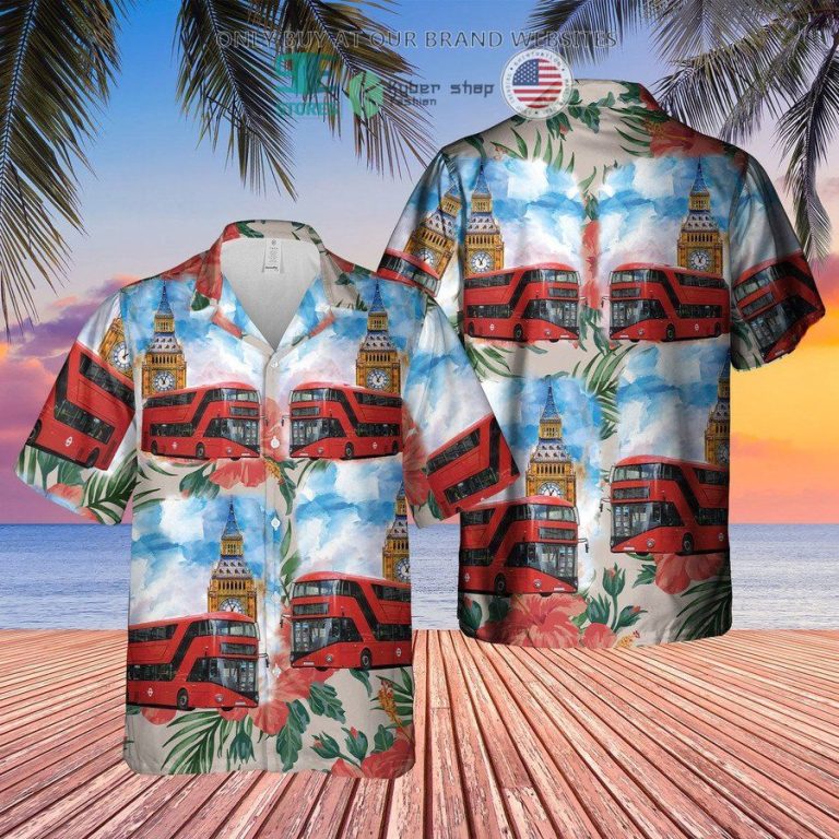 uk double decker bus new routemaster big ben hawaiian shirt 2 35959