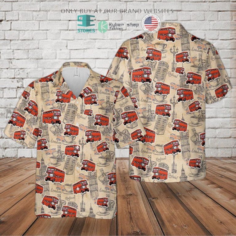 uk double decker bus routemaster hawaiian shirt 1 78891