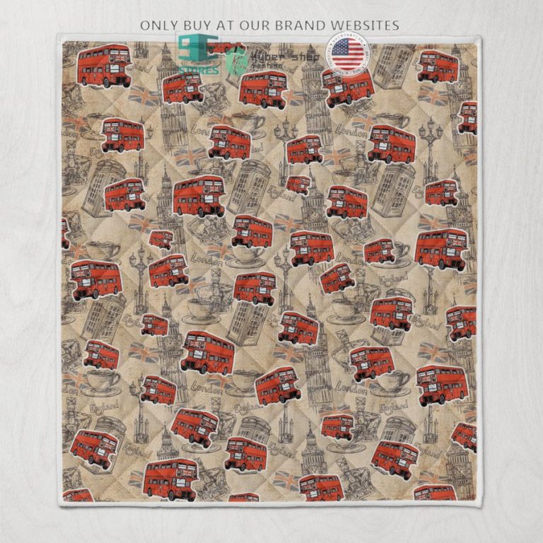 uk double decker bus routemaster quilt blanket 1 15254