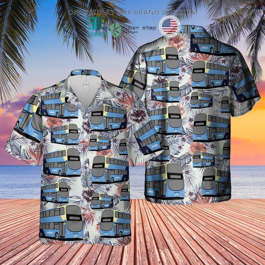 uk double decker bus sheffield hawaiian shirt 2 35545