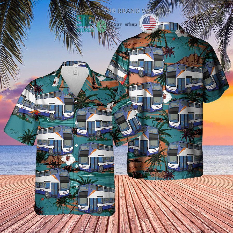 uk double decker bus stagecoach hawaiian shirt shorts 2 93593