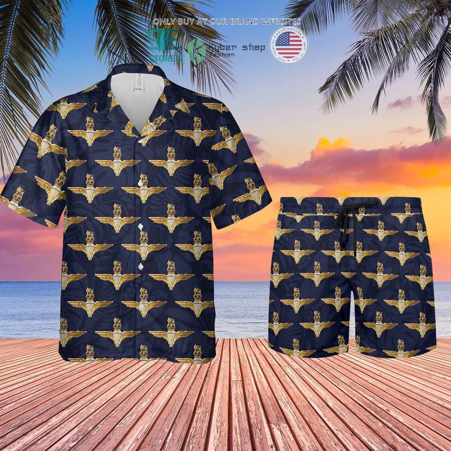 uk parachute regiment badge hawaiian shirt shorts 2 48467