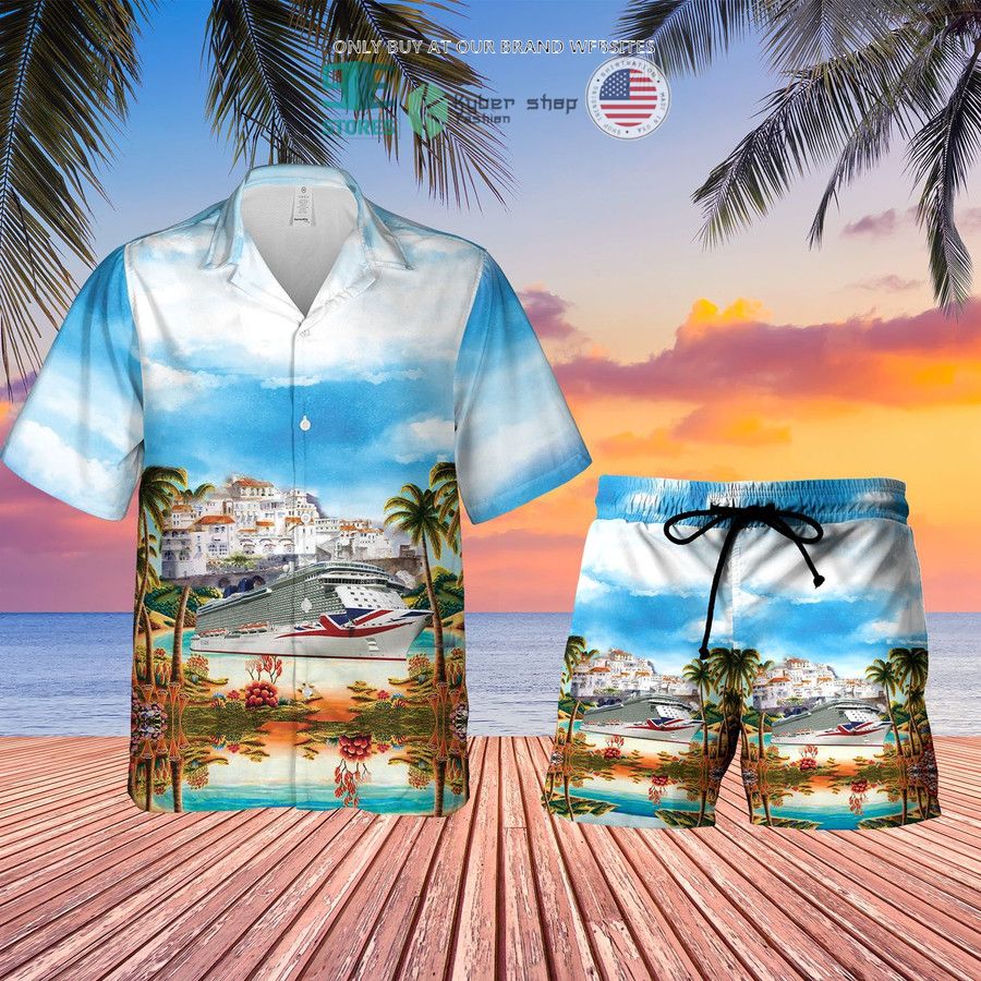uk po cruises mv britannia sky hawaiian shirt shorts 1 46639