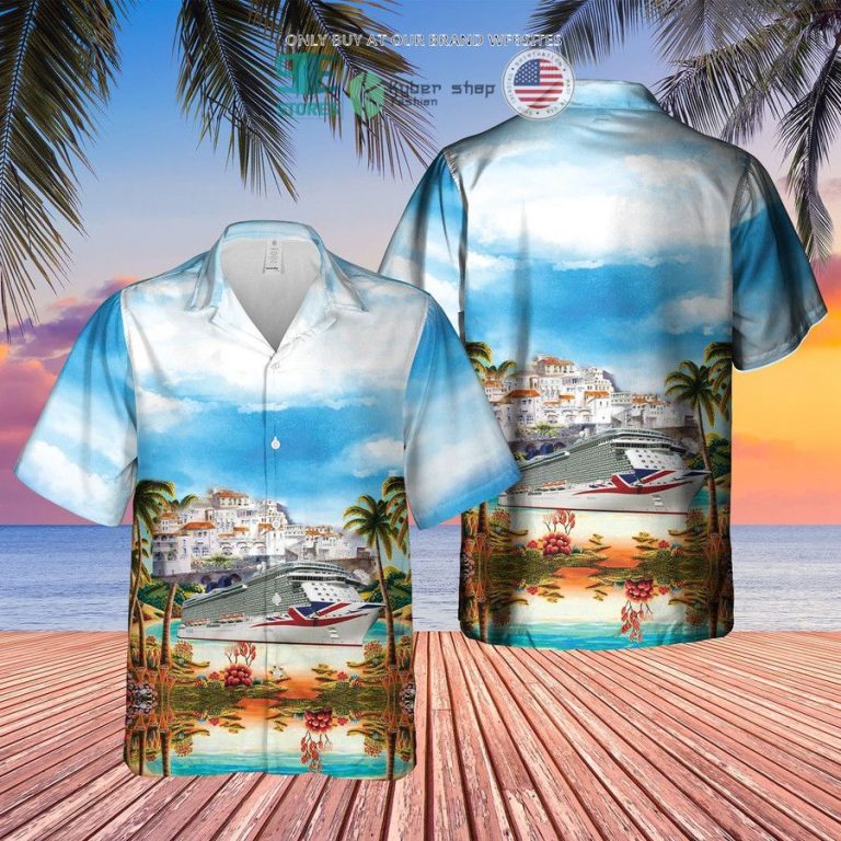 uk po cruises mv britannia sky hawaiian shirt shorts 3 11408