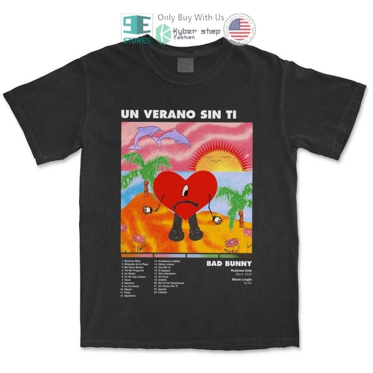 un verano sin ti album bad bunny 3d t shirt 1 61742