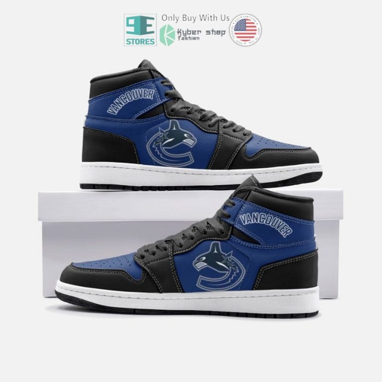 vancouver canucks logo air jordan high top shoes 1 92419