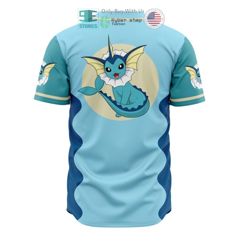 vaporeon eeveelution pokemon baseball jersey 3 74361