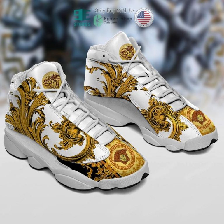 versace brand baroque white logo air jordan 13 shoes 1 98235