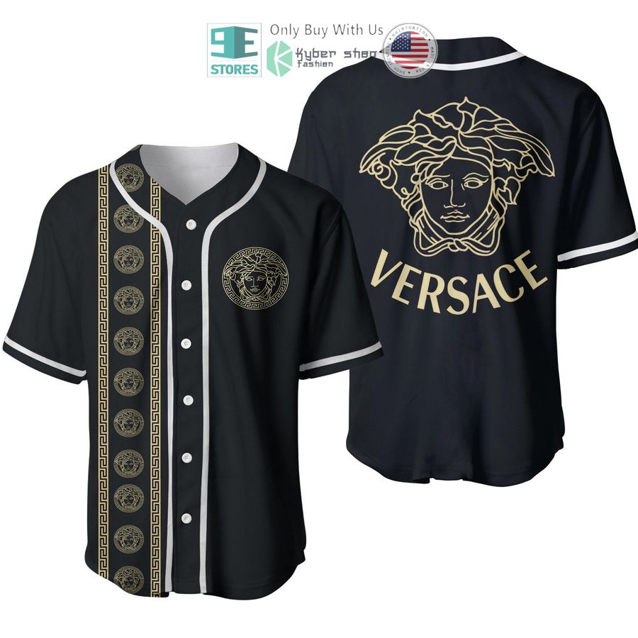 versace luxury brand logo black baseball jersey 1 88279