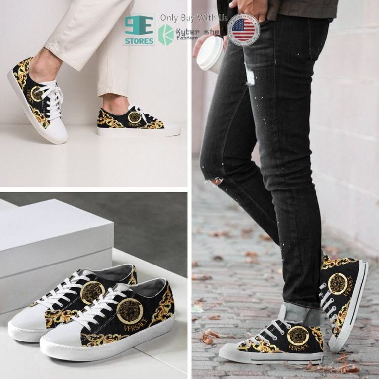 versace medusa canvas low top shoes 1 65359