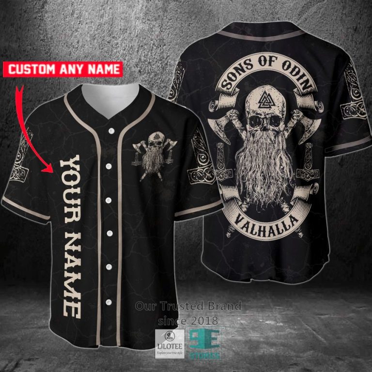 viking son of odin valhalla skull baseball jersey 1 50023