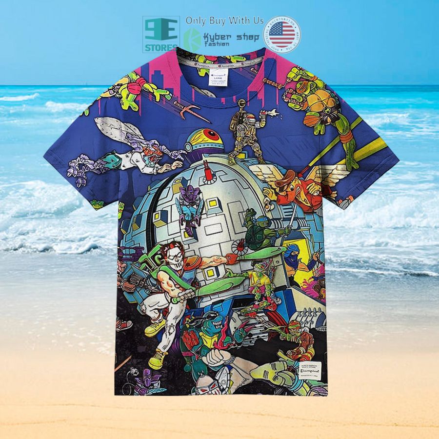 vintage ninja turtles hawaiian shirt 2 96373