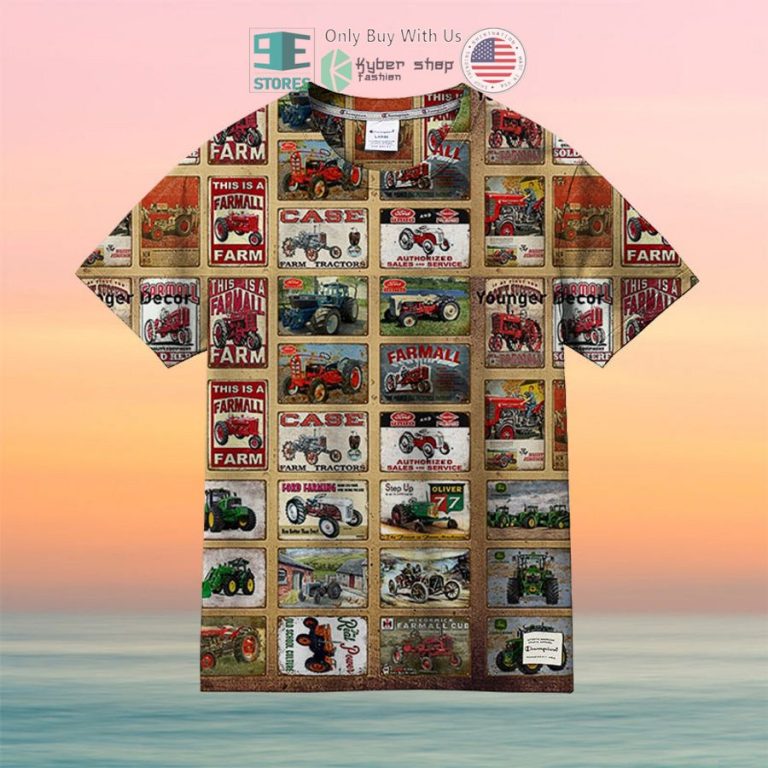 vintage tractor advertisement hawaiian shirt 2 13648