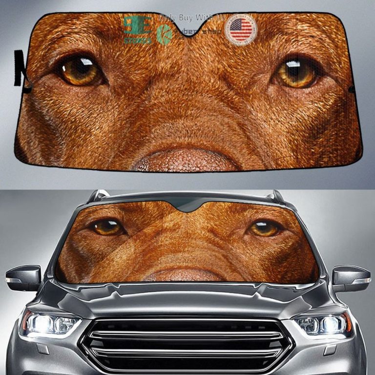 vizsla eyes car sun shade 1 35019