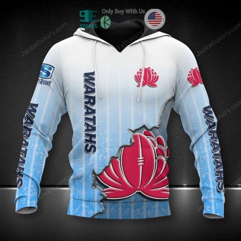 waratahs super rugby striped 3d hoodie polo shirt 1 84785