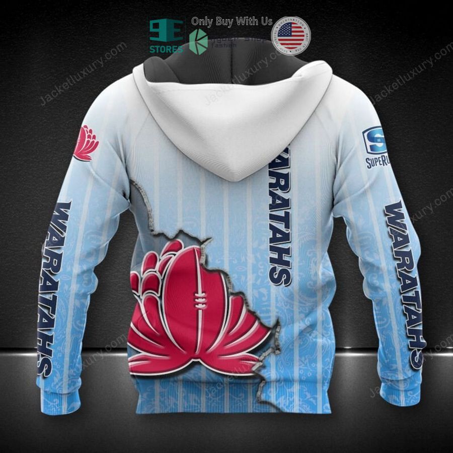 waratahs super rugby striped 3d hoodie polo shirt 2 67596