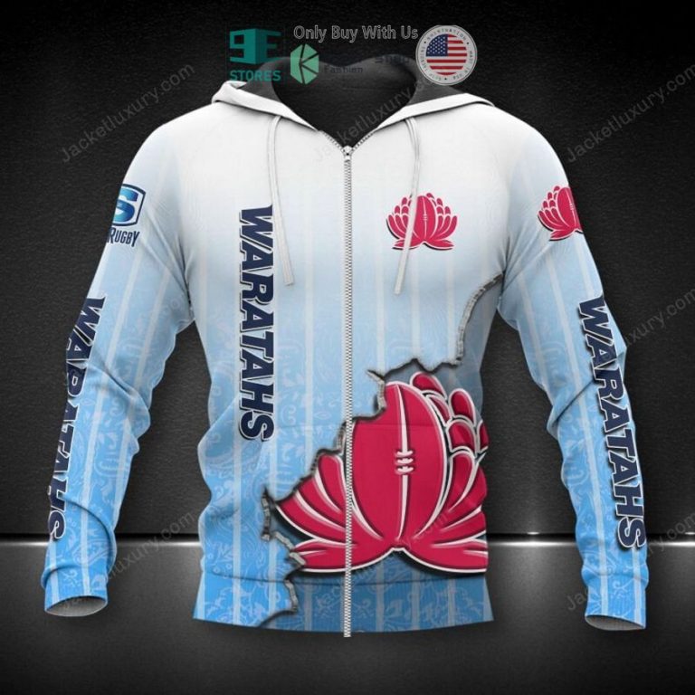 waratahs super rugby striped 3d hoodie polo shirt 3 79409