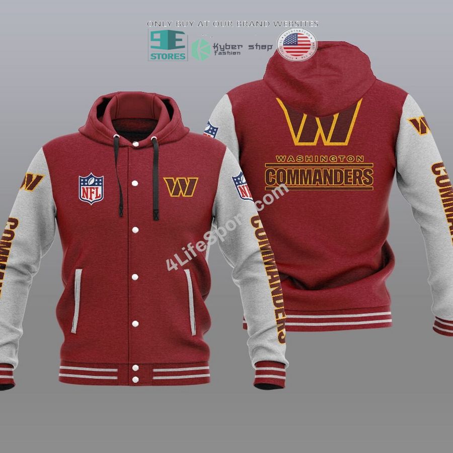 washington commanders baseball hoodie jacket 1 79030