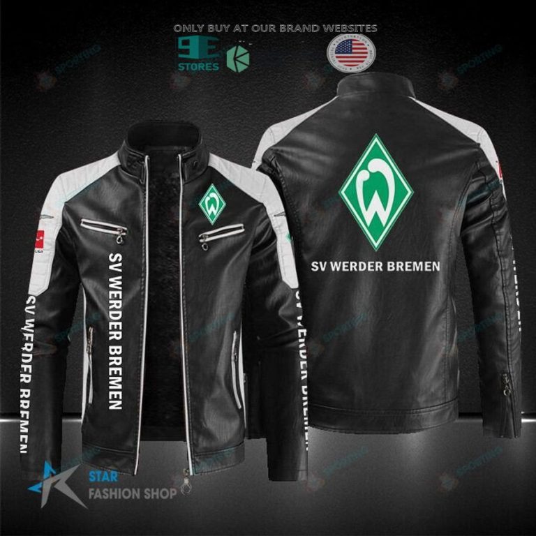 werder bremen logo block leather jacket 1 36505