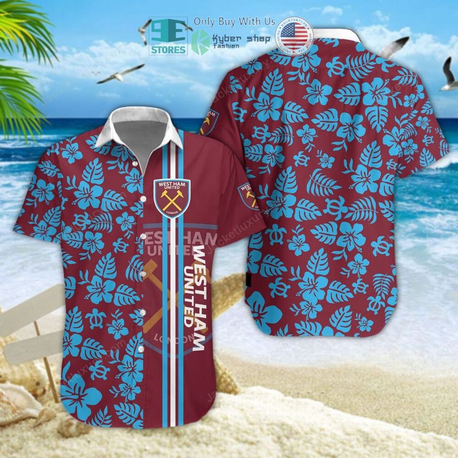 west ham united f c hawaiian shirt shorts 1 29144