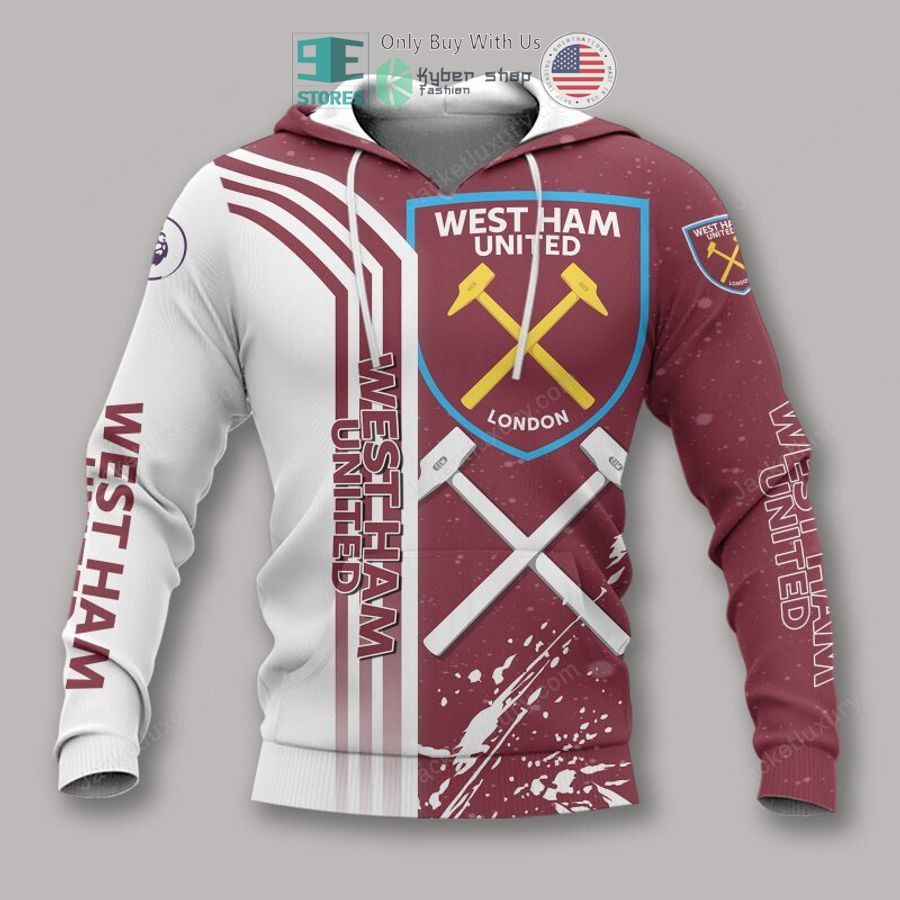 west ham united f c white red 3d polo shirt hoodie 2 74799