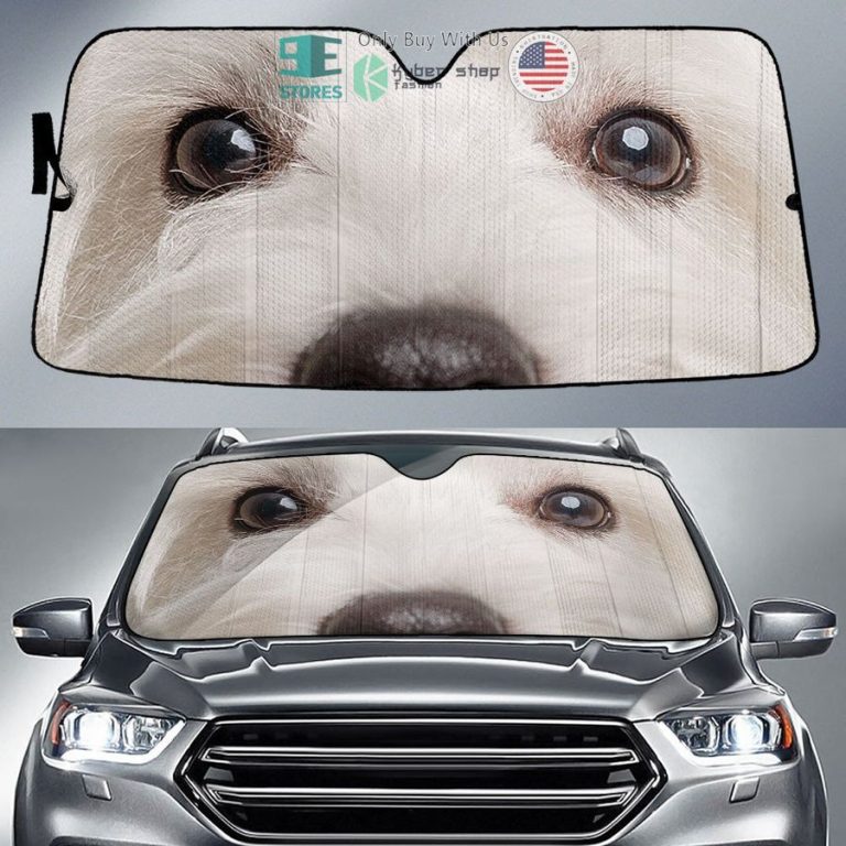 west highland white terrier eyes car sun shade 1 89175