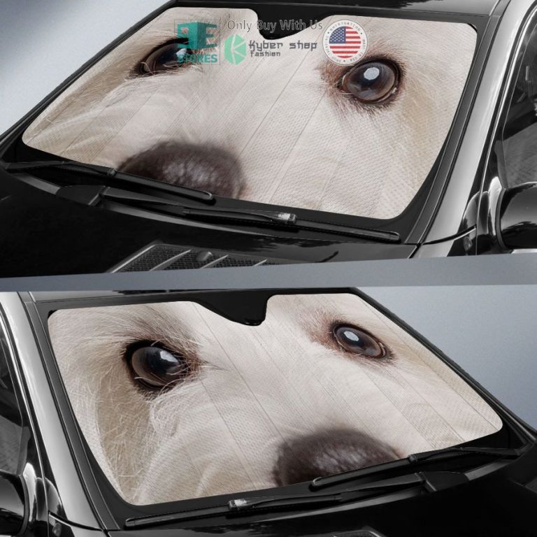 west highland white terrier eyes car sun shade 2 77872