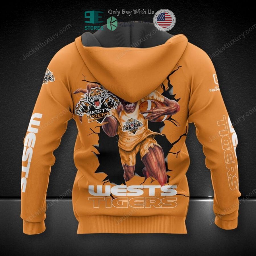 wests tigers eddie mascot 3d hoodie polo shirt 2 21880