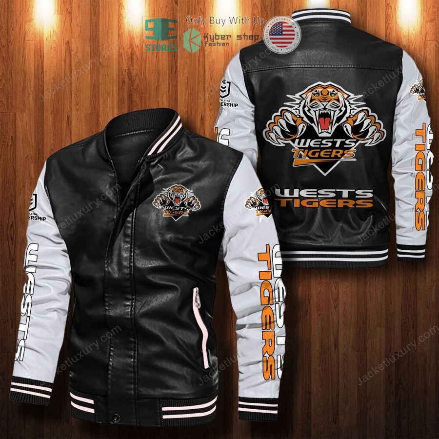 wests tigers leather bomber jacket 1 41764