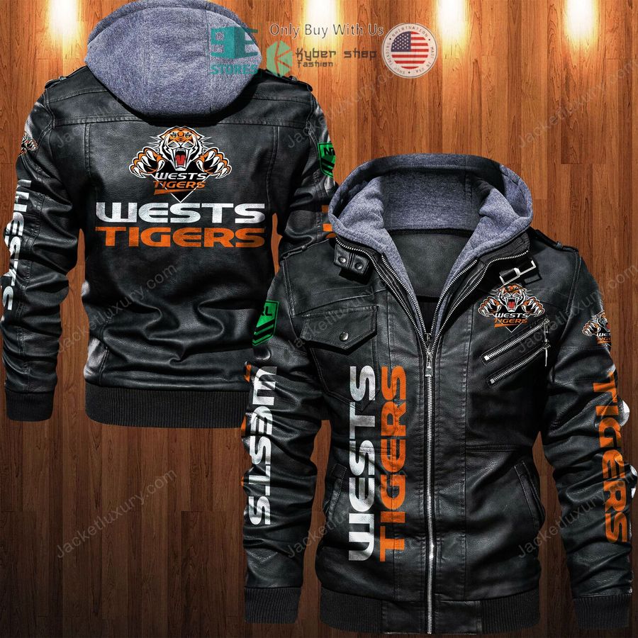 wests tigers logo leather jacket 1 85960