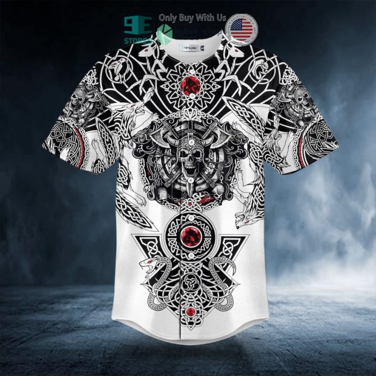 wolf king viking tattoo baseball jersey 3 13182