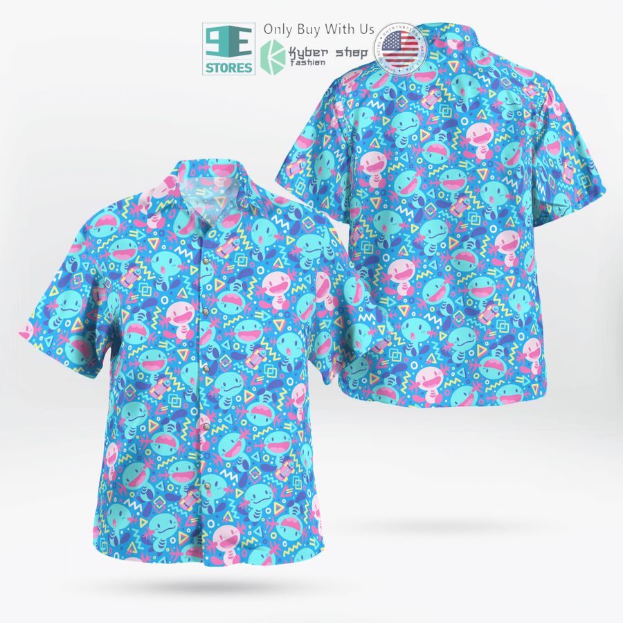 wooper blue pattern hawaiian shirt 1 14445
