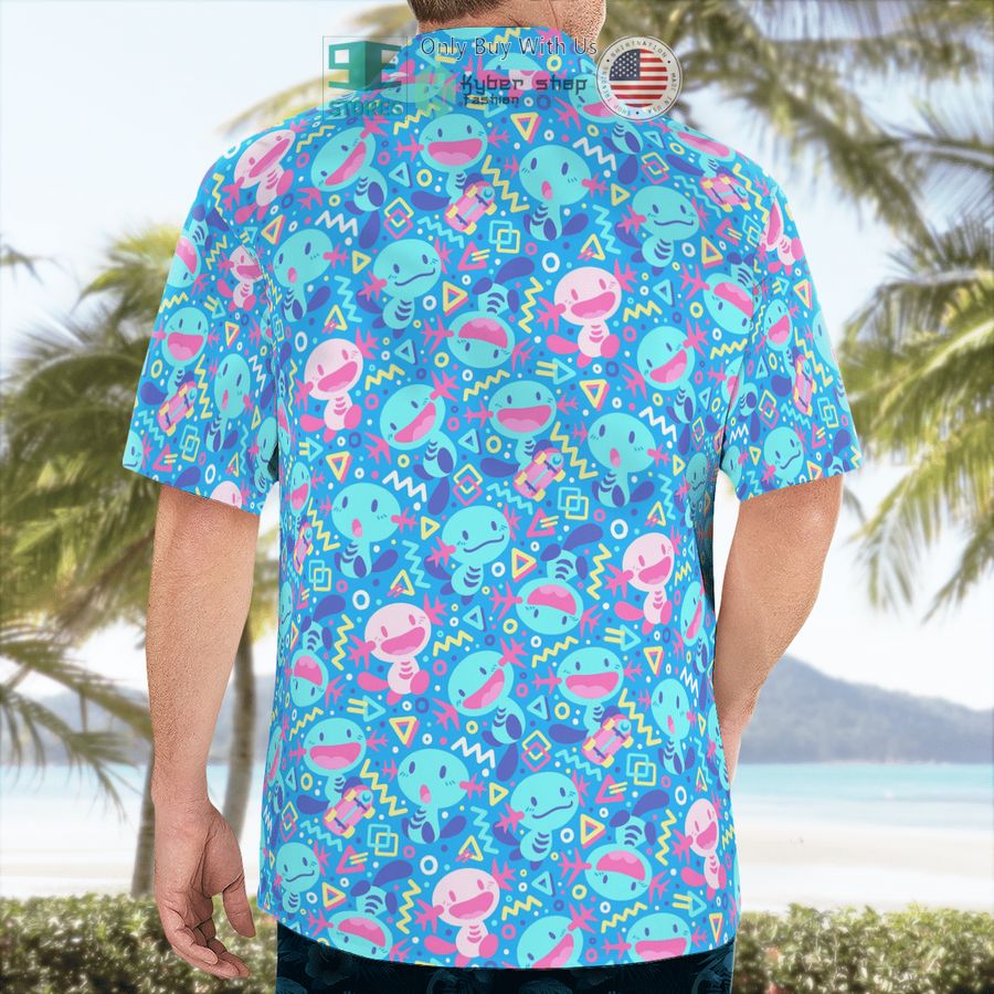 wooper blue pattern hawaiian shirt 2 47351