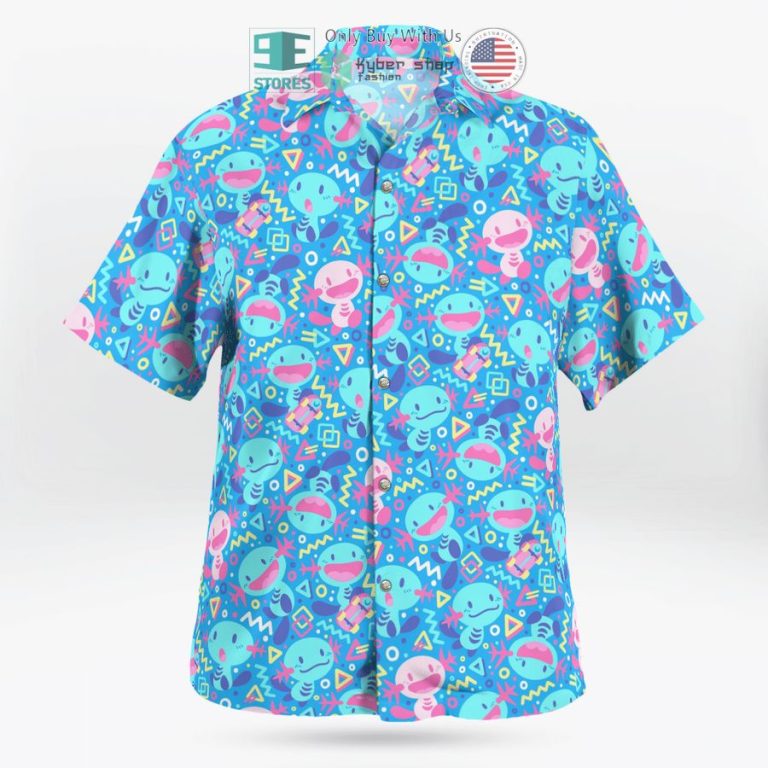 wooper blue pattern hawaiian shirt 3 33497