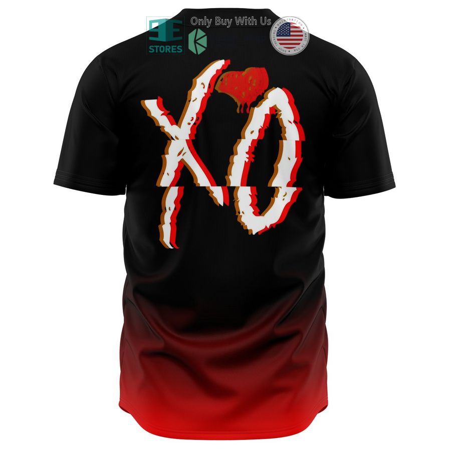 xo logo black red baseball jersey 2 51057