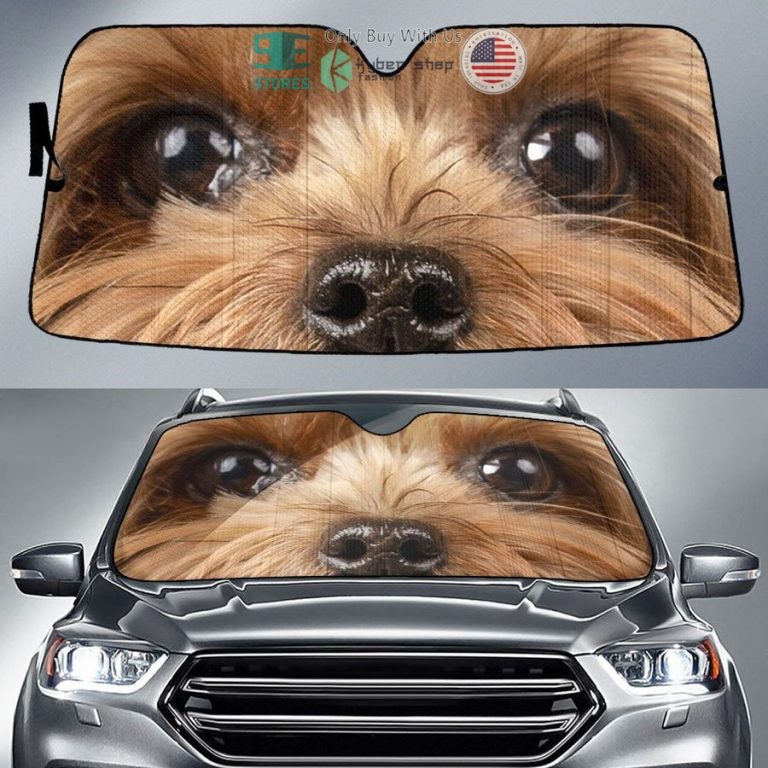 yorkshire terrier eyes car sun shade 1 90498